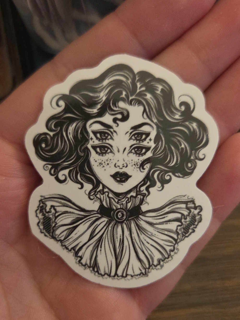 Black and White Artistic Sticker for Women Hair Styling